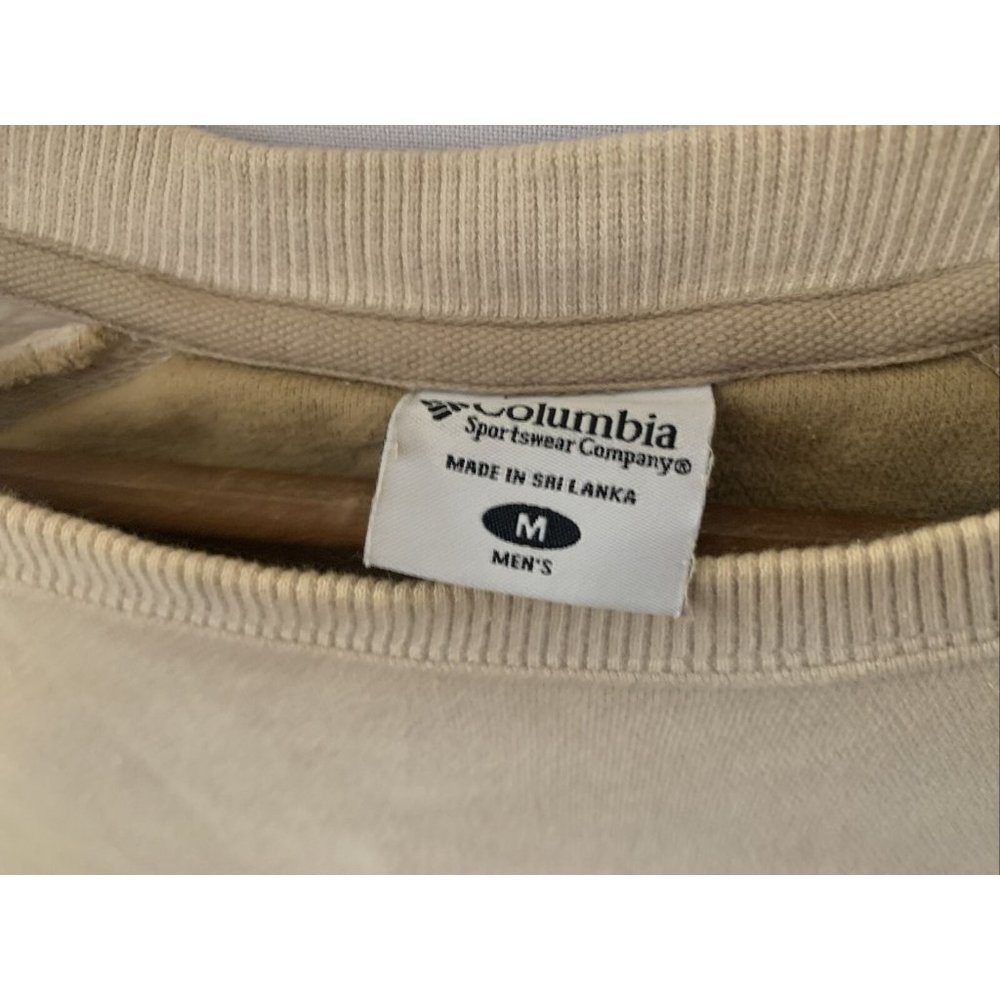 Columbia tan men’s M fleece lined long sleeve sweatshirt pullover - Picture 5 of 6